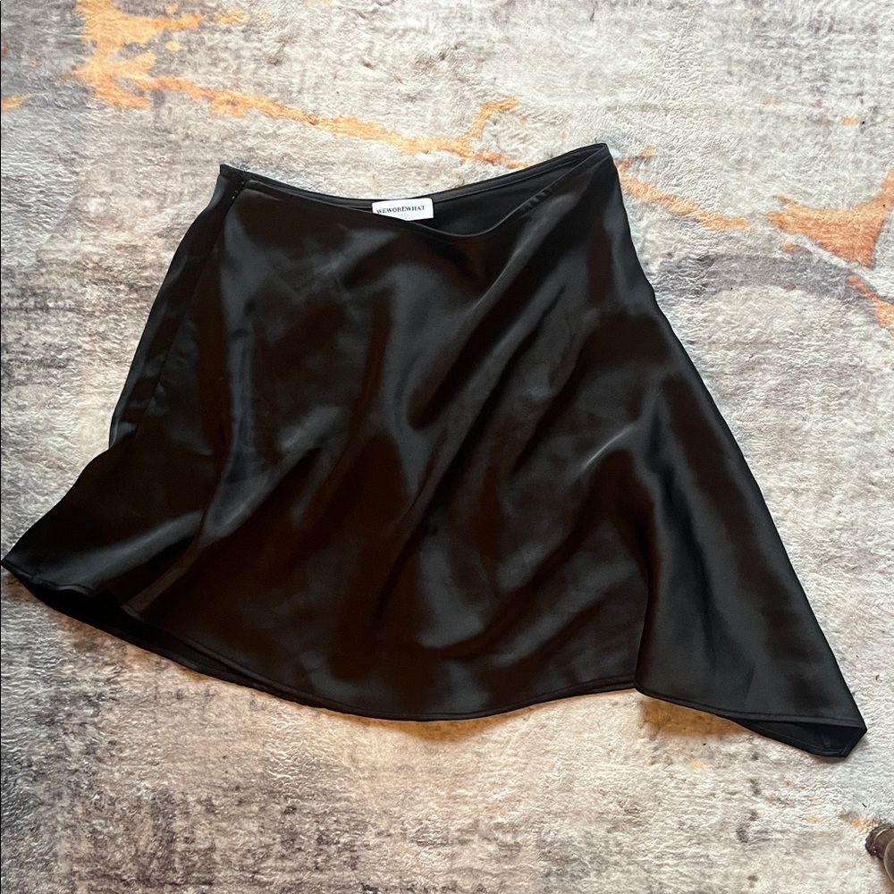 Weworewhat Black Asymmetrical Skirt